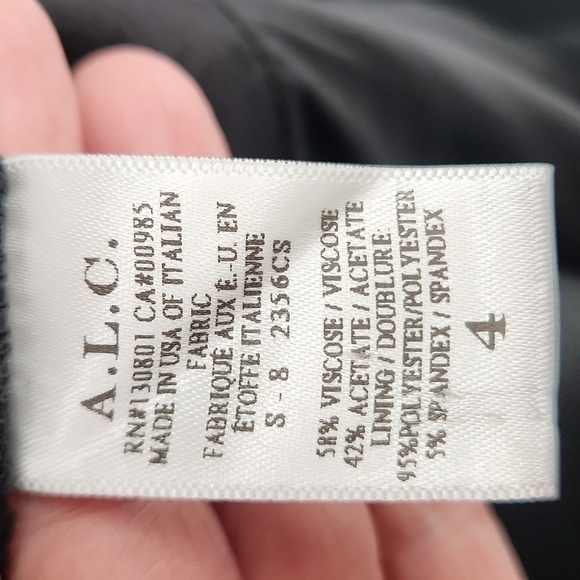 A.L.C. Black Viscose Cross Front Pants - Picture 7 of 8